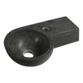 Sapho - Γωνιακός επιτοίχιος νιπτήρας BLOK 40x23 cm δεξιό/ανθρακί