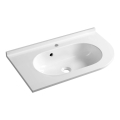 Sapho - Γωνιακός εντοιχισμένος νιπτήρας PULSE 75x43 cm μάρμαρο/λευκό