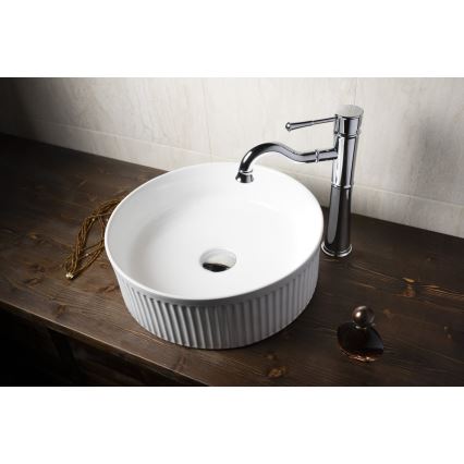 Sapho - Επιτραπέζιος νιπτήρας PICOBELLO Ø 37 cm κεραμικός/λευκός