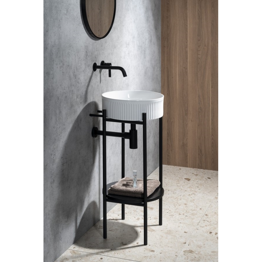 Sapho - Επιτραπέζιος νιπτήρας PICOBELLO Ø 37 cm κεραμικός/λευκός