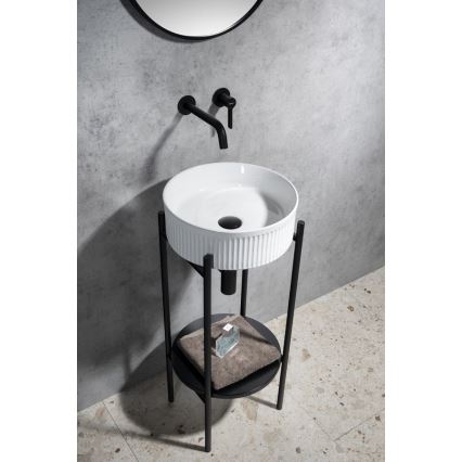 Sapho - Επιτραπέζιος νιπτήρας PICOBELLO Ø 37 cm κεραμικός/λευκός