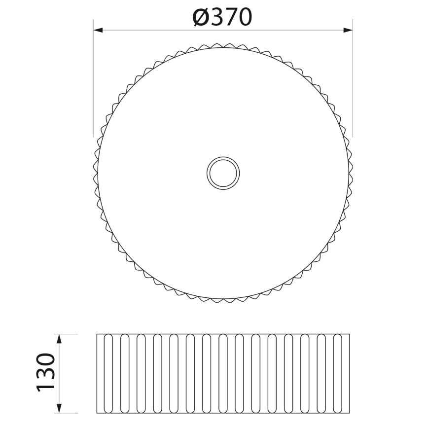 Sapho - Επιτραπέζιος νιπτήρας PICOBELLO Ø 37 cm κεραμικός/λευκός