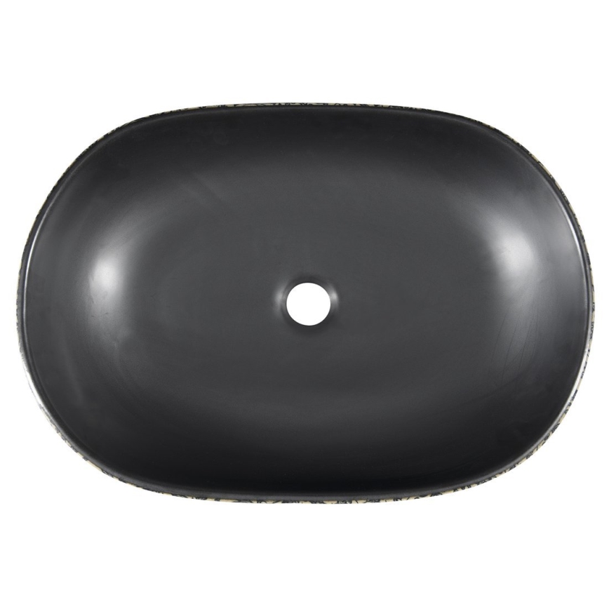 Sapho - Επιτραπέζιος νιπτήρας PRIORI 60x40 cm κεραμικό/μαύρο/μπλε