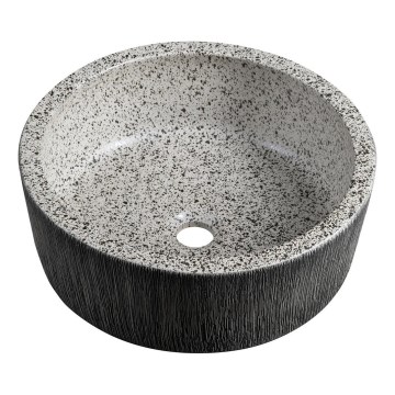 Sapho - Επιτραπέζιος νιπτήρας PRIORI Ø 41 εκ. λευκό/γκρί