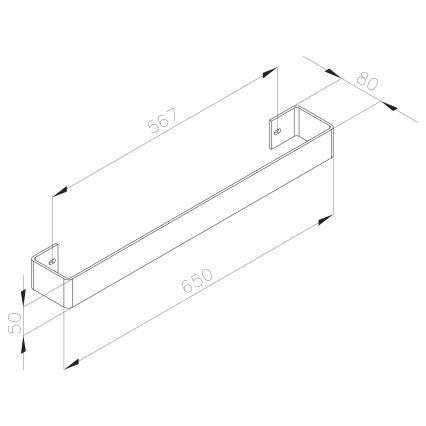 Sapho - Επιτοίχια κρεμάστρα πετσετών COLONNA 8x65 cm γυαλιστερό χρώμιο