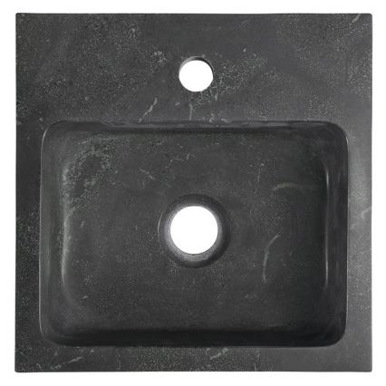 Sapho - Επιτοίχιος νιπτήρας BLOK 30x30 cm ανθρακί