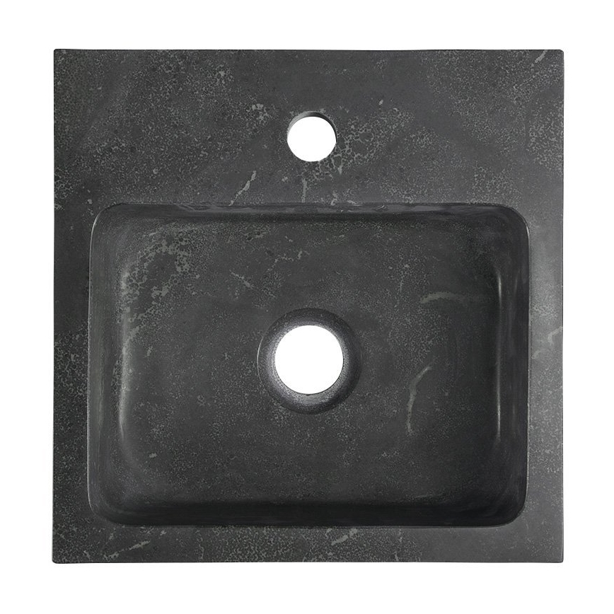 Sapho - Επιτοίχιος νιπτήρας BLOK 30x30 cm ανθρακί