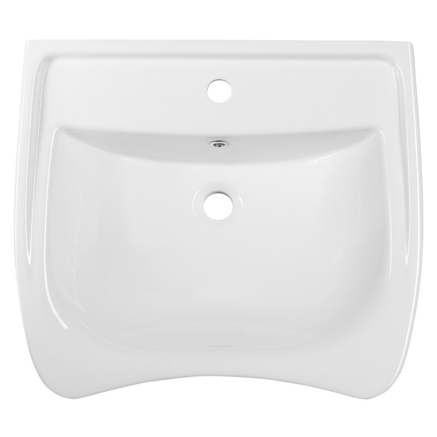 Sapho - Επιτοίχιος νιπτήρας προσβάσιμος για ΑΜΕΑ 60x55 cm κεραμικός/λευκός