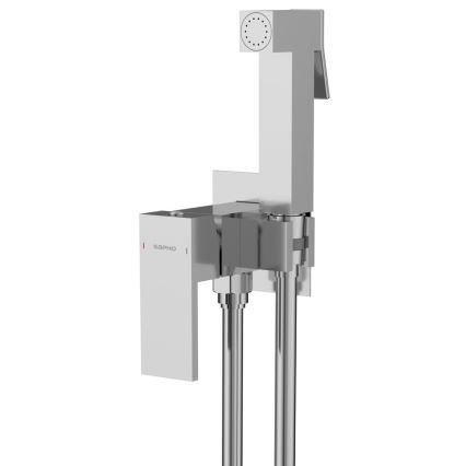 Sapho - Εντοιχισμένο σύστημα μπιντέ CUBEMIX γωνιακός/γυαλιστερό χρώμιο