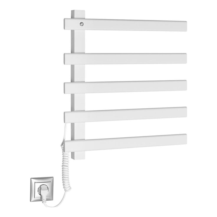 Sapho - Ηλεκτρική πετσετοκρεμάστρα ELCOR 63W/230V 52 cm λευκό ματ αριστερός