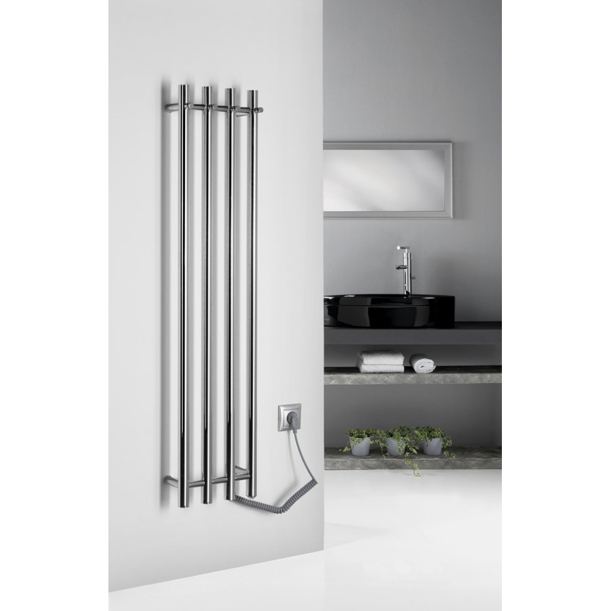 Sapho - Ηλεκτρική πετσετοκρεμάστρα PAPINADO 85W/230V 120 cm γυαλιστερό χρώμιο δεξι'α
