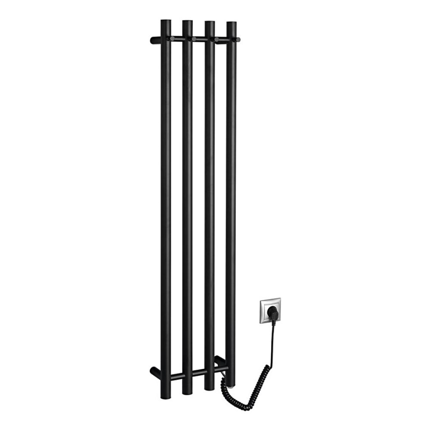 Sapho - Ηλεκτρική πετσετοκρεμάστρα PAPINADO 85W/230V 120 cm ματ μαύρο δεξιά