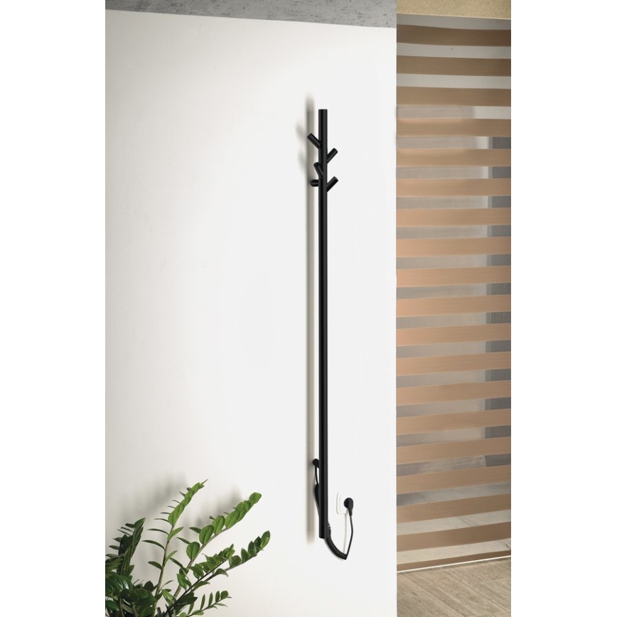 Sapho - Ηλεκτρική πετσετοκρεμάστρα PASADOR 30W/230V 150 cm ματ μαύρο