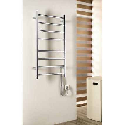 Sapho - Ηλεκτρική πετσετοκρεμάστρα REDONDO 75W/230V 90 cm γυαλιστερό χρώμιο δεξιά στρογγυλή