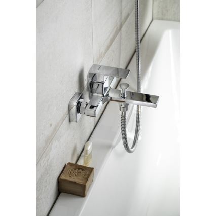 Sapho - Μπαταρία μπανιέρας CUBEMIX γυαλιστερό χρώμιο