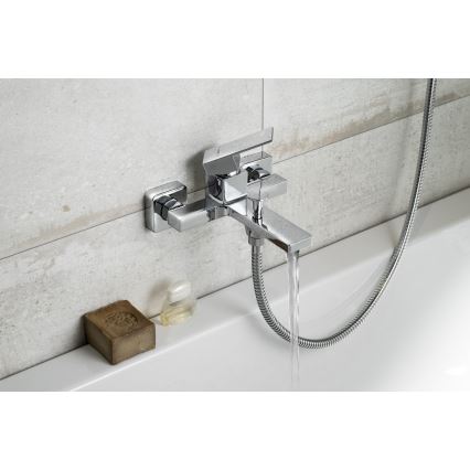 Sapho - Μπαταρία μπανιέρας CUBEMIX γυαλιστερό χρώμιο