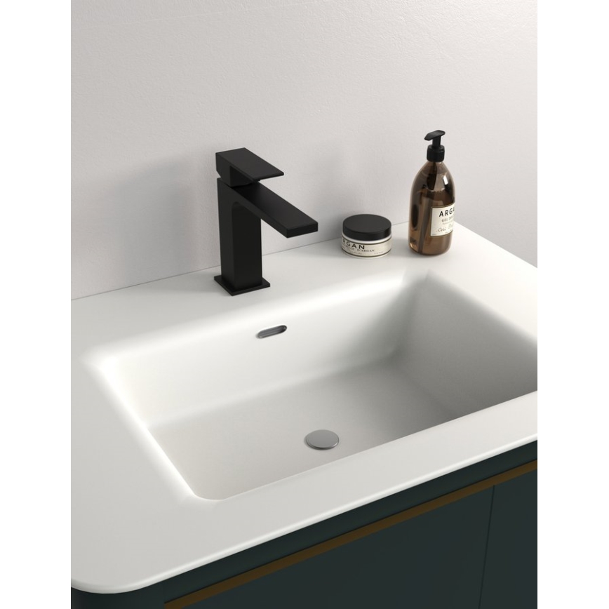 Sapho - Μπαταρία νιπτήρος CUBEMIX 15,3 cm ματ μαύρο