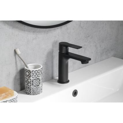 Sapho - Μπαταρία νιπτήρος PAX 16,5 cm ματ μαύρο