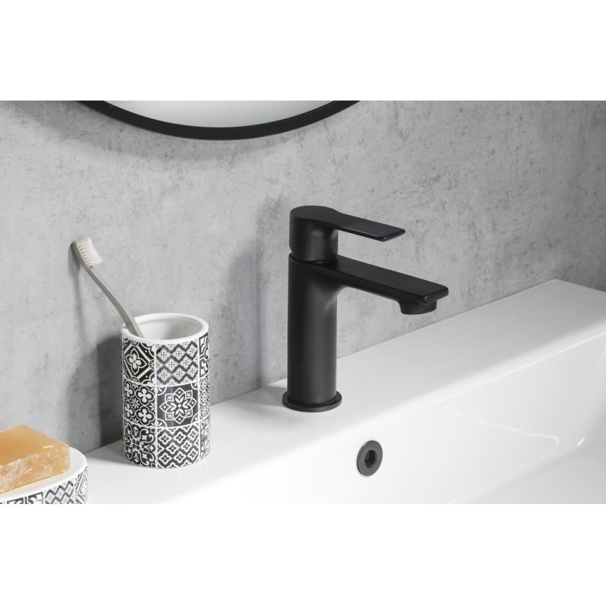 Sapho - Μπαταρία νιπτήρος PAX 16,5 cm ματ μαύρο
