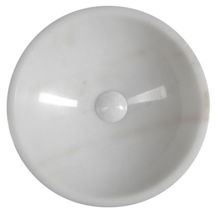 Sapho - Νιπτήρας για πάγκο BLOK Ø 40 εκ. μάρμαρο/λευκό