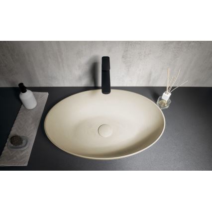 Sapho - Νιπτήρας επιτραπέζιος FORMIGO 60x40 cm σκυρόδεμα/μπεζ