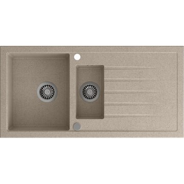 Sapho - Νεροχύτης κουζίνας 100x50 cm γρανίτης/μπεζ