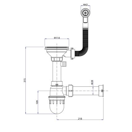 Sapho - Νεροχύτης κουζίνας 77x44 cm γρανιτένιος/μαύρος