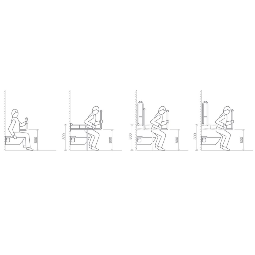 Sapho - Χειρολαβή στήριξης HELP PROGRAM 80x82 cm λευκή