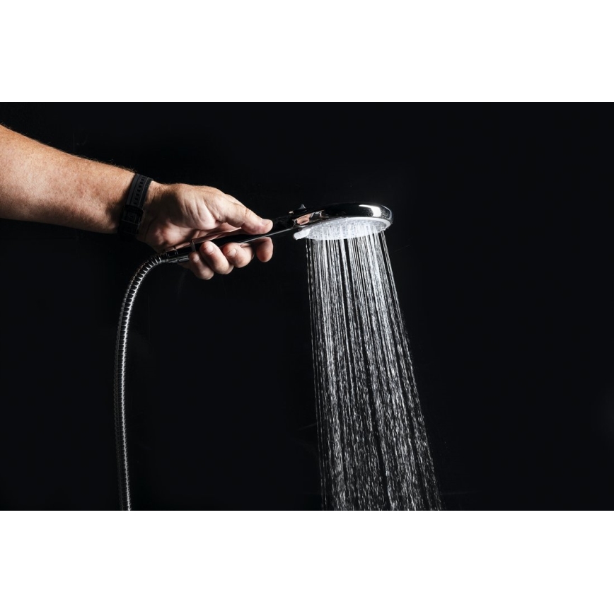 Sapho - Χειρολαβή ντους με λειτουργία ξεπλύματος, γυαλιστερό χρώμιο