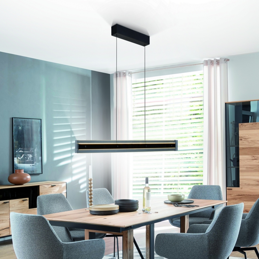 Schöner Wohnen 11316-18 - Ρυθμιζόμενο LED κρεμαστό φωτιστικό σε καλώδιο LENA LED/32W/230V 105 cm μαύρο