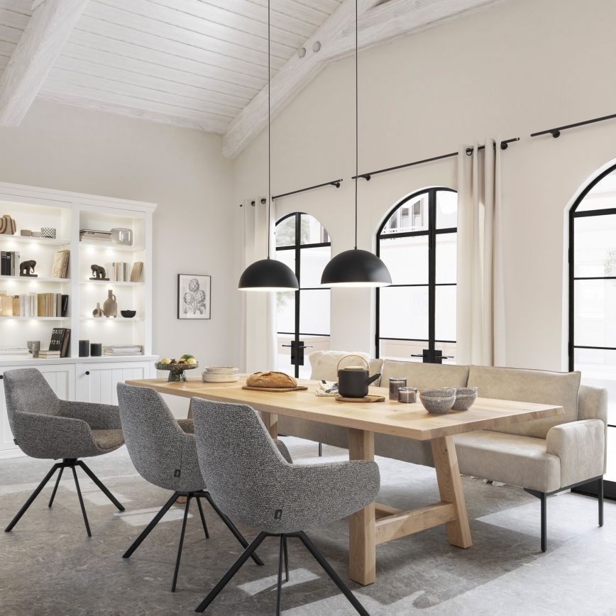 Schöner Wohnen 11728-18 - Κρεμαστό φωτιστικό με καλώδιο ALI 1xE27/25W/230V Ø 38 cm μαύρο