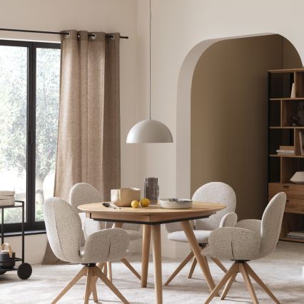 Schöner Wohnen 11728-39 - Κρεμαστό φωτιστικό με καλώδιο ALI 1xE27/25W/230V διάμετρος 38 cm γκρι