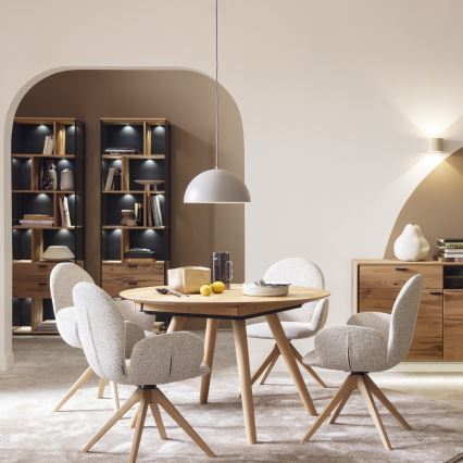 Schöner Wohnen 11728-39 - Κρεμαστό φωτιστικό με καλώδιο ALI 1xE27/25W/230V διάμετρος 38 cm γκρι