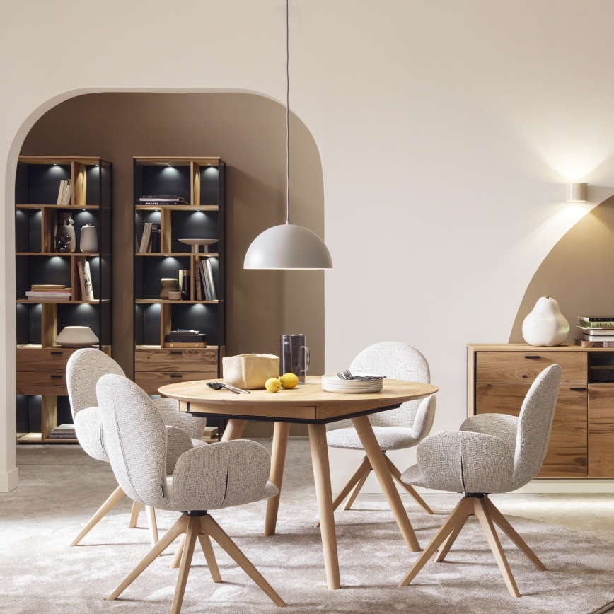 Schöner Wohnen 11728-39 - Κρεμαστό φωτιστικό με καλώδιο ALI 1xE27/25W/230V διάμετρος 38 cm γκρι