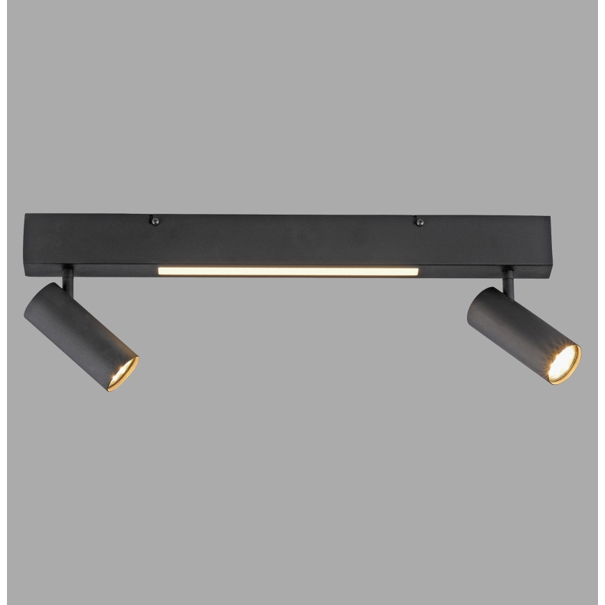 Schöner Wohnen 11793-18 - LED σποτ φωτιστικό DANTE 2xGU10/10W/230V + LED/7,2W μαύρο