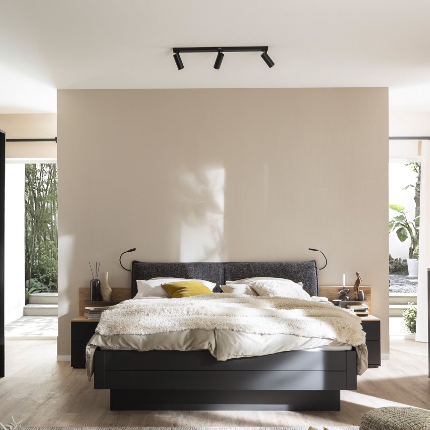 Schöner Wohnen 11794-18 - Φωτιστικό σποτ LED DANTE 3xGU10/10W/230V + LED/14,4W μαύρο