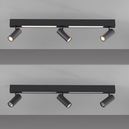 Schöner Wohnen 11794-18 - Φωτιστικό σποτ LED DANTE 3xGU10/10W/230V + LED/14,4W μαύρο