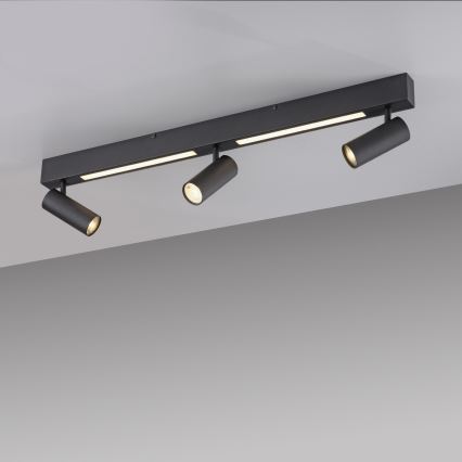 Schöner Wohnen 11794-18 - Φωτιστικό σποτ LED DANTE 3xGU10/10W/230V + LED/14,4W μαύρο