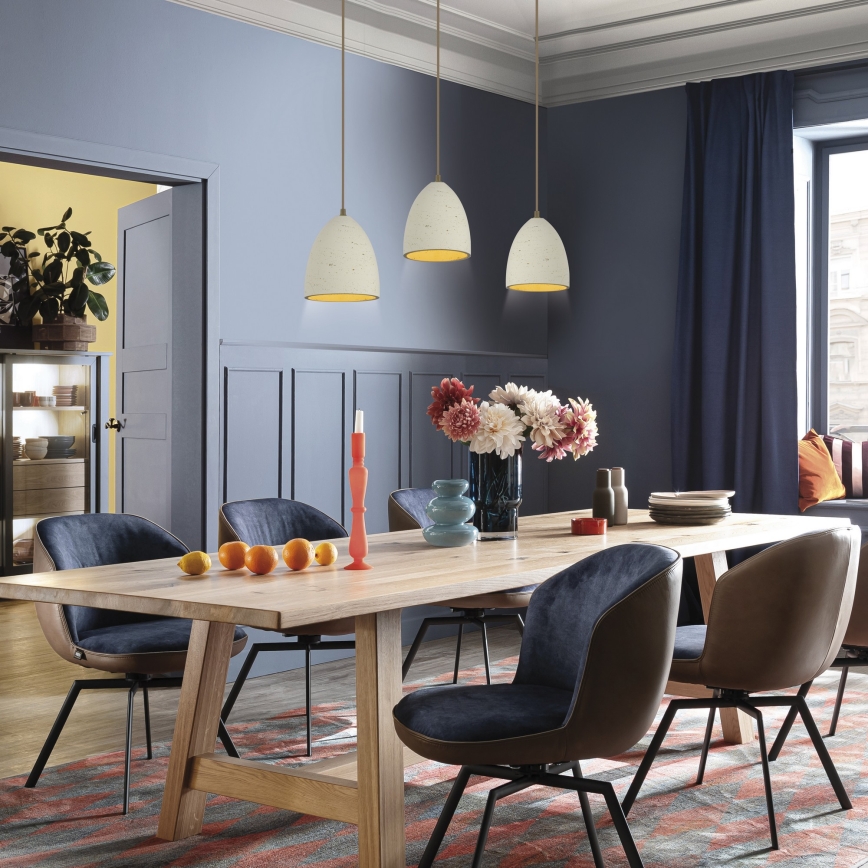 Schöner Wohnen 12541-42 - Κρεμαστό φωτιστικό με καλώδιο TRAVENTA 3xE27/40W/230V μπετόν