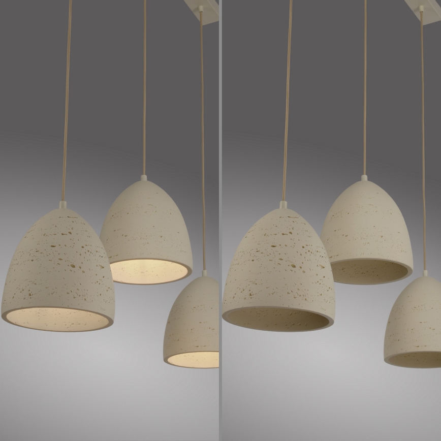 Schöner Wohnen 12541-42 - Κρεμαστό φωτιστικό με καλώδιο TRAVENTA 3xE27/40W/230V μπετόν