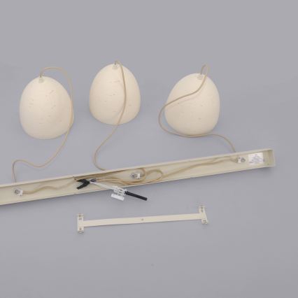 Schöner Wohnen 12541-42 - Κρεμαστό φωτιστικό με καλώδιο TRAVENTA 3xE27/40W/230V μπετόν