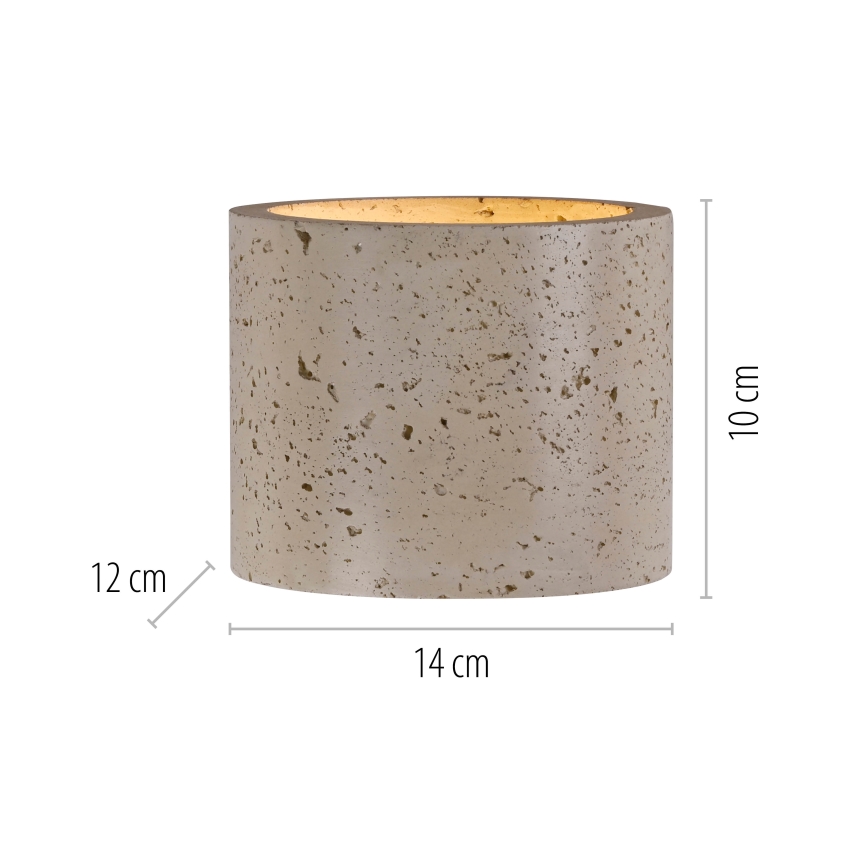 Schöner Wohnen 12542-42 - Επιτοίχιο φωτιστικό TRAVENTA 1xG9/10W/230V μπετόν