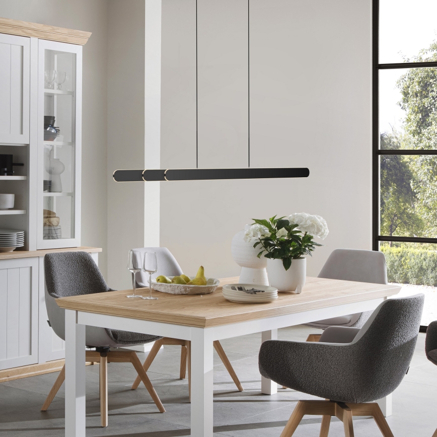 Schöner Wohnen 12577-18 - Ρυθμιζόμενο LED κρεμαστό φωτιστικό με καλώδιο ADRIANA ROUND 2xLED/24W/230V 2700/3000/3500/4000/5000K μαύρο