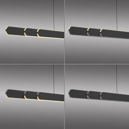 Schöner Wohnen 12577-18 - Ρυθμιζόμενο LED κρεμαστό φωτιστικό με καλώδιο ADRIANA ROUND 2xLED/24W/230V 2700/3000/3500/4000/5000K μαύρο