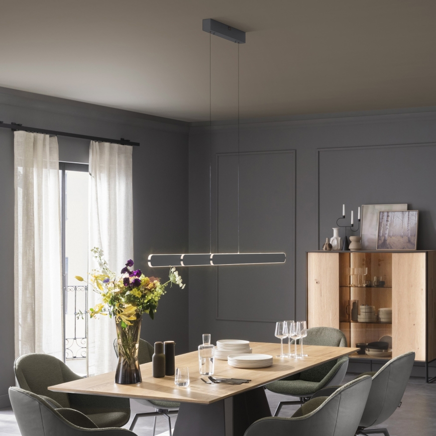 Schöner Wohnen 12577-18 - Ρυθμιζόμενο κρεμαστό φωτιστικό LED με καλώδιο ανάρτησης ADRIANA ROUND 2xLED/24W/230V 2700/3000/3500/4000/5000K 160 cm μαύρο