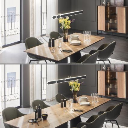 Schöner Wohnen 12577-18 - Ρυθμιζόμενο κρεμαστό φωτιστικό LED με καλώδιο ανάρτησης ADRIANA ROUND 2xLED/24W/230V 2700/3000/3500/4000/5000K 160 cm μαύρο