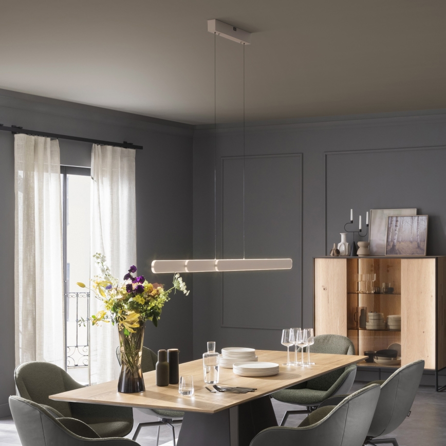 Schöner Wohnen 12577-39 - Ρυθμιζόμενο LED κρεμαστό φωτιστικό σε καλώδιο ADRIANA ROUND 2xLED/24W/230V 2700/3000/3500/4000/5000K γκρι