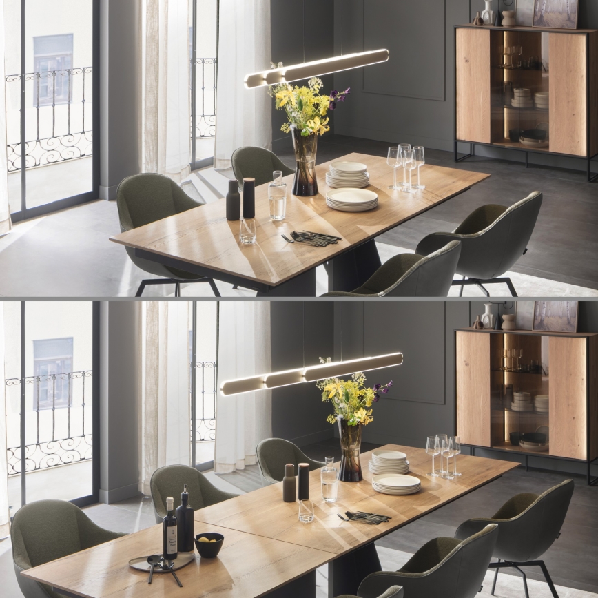 Schöner Wohnen 12577-39 - LED ρυθμιζόμενο κρεμαστό φωτιστικό με καλώδιο ADRIANA ROUND 2xLED/24W/230V 2700/3000/3500/4000/5000K 160 cm γκρι