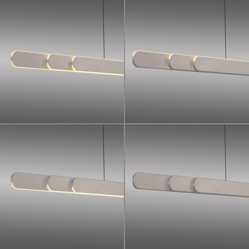 Schöner Wohnen 12577-39 - LED ρυθμιζόμενο κρεμαστό φωτιστικό με καλώδιο ADRIANA ROUND 2xLED/24W/230V 2700/3000/3500/4000/5000K 160 cm γκρι