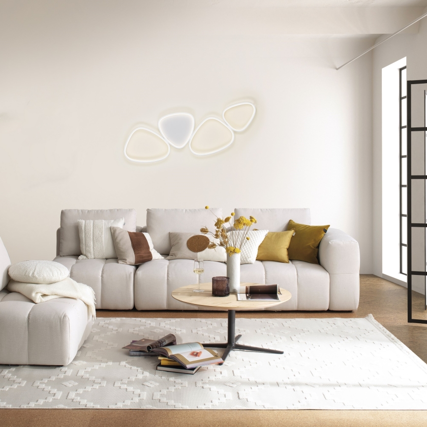 Schöner Wohnen 14039-16 - Φωτιστικό οροφής με ρύθμιση έντασης PEBBLES LED/35,5W/230V λευκό